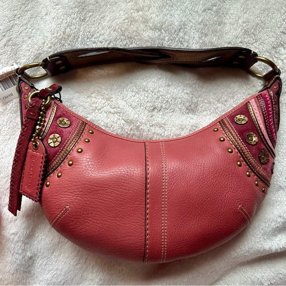 Y2K Coach Pink Leather Bag nwt - Picture 1 of 8